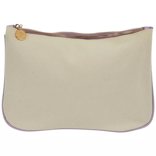 Colored Trim Canvas Pouch Custom Monogram