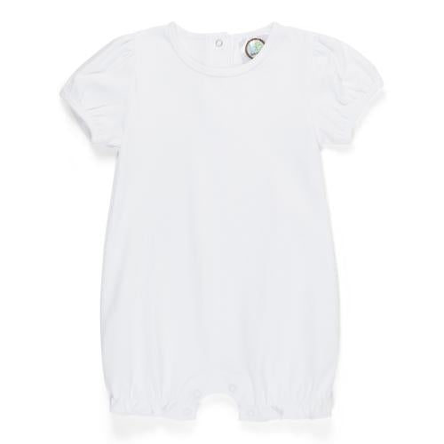 Short Sleeve Ruffle Romper for Girls Custom Monogram