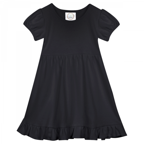 Short Sleeve Ruffle Dress for Girls Custom Monogram