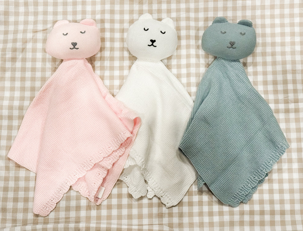 Knit Bear Lovey Custom Monogram