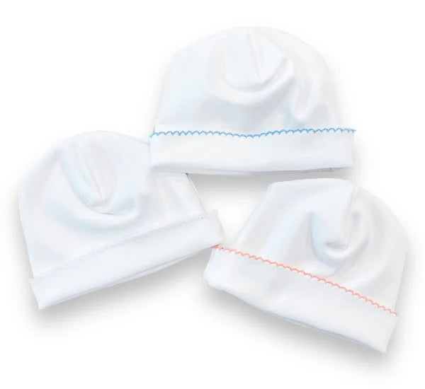 Infant Picot Trim Hat Custom Monogram