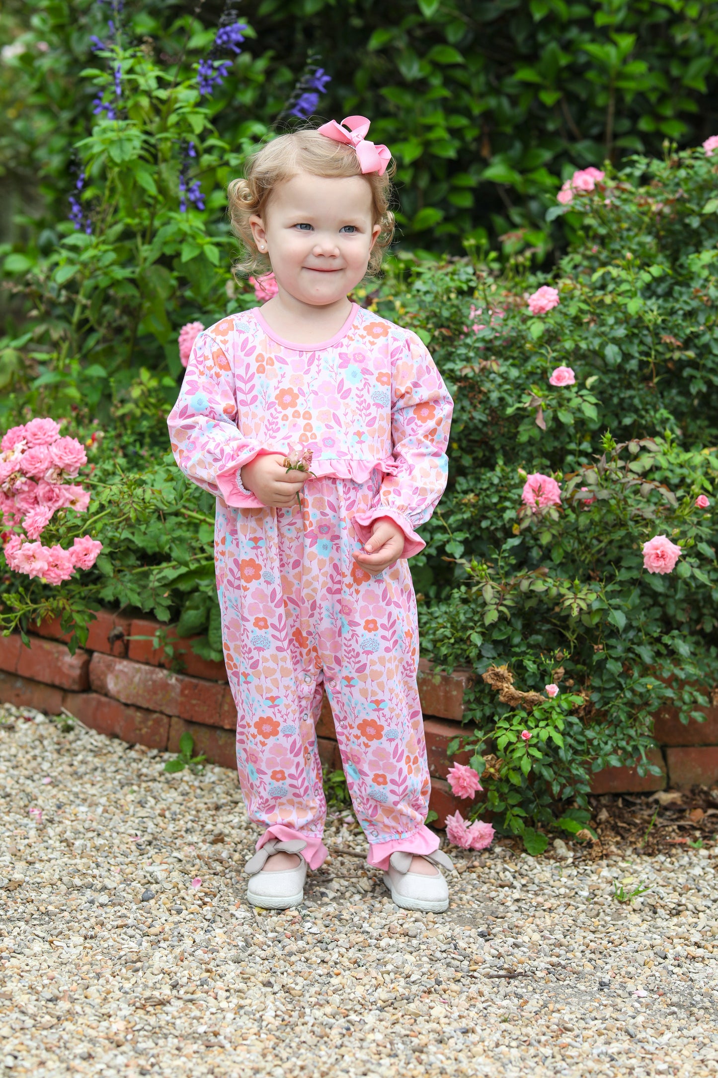 Poppy Floral Romper Jellybean by Smock Candy