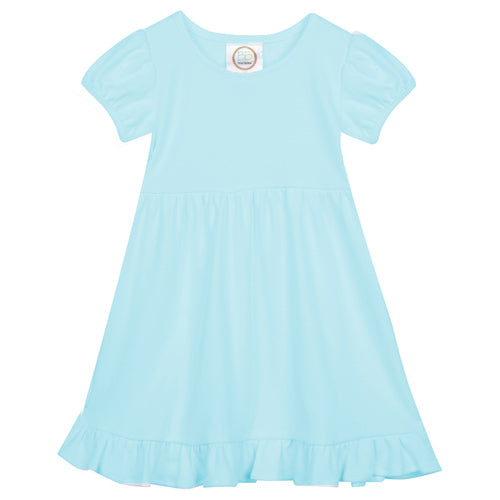 Short Sleeve Ruffle Dress for Girls Custom Monogram