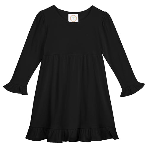 Long Sleeve Ruffle Dress for Girls Custom Monogram