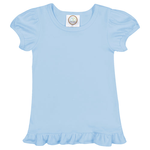 Short Sleeve Ruffle Shirt for Girls Custom Monogram