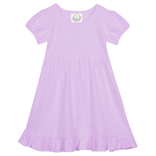Short Sleeve Ruffle Dress for Girls Custom Monogram