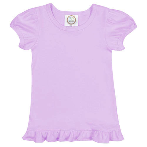 Short Sleeve Ruffle Shirt for Girls Custom Monogram