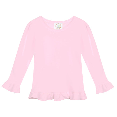 Long Sleeve Ruffle Shirt for Girls Custom Monogram