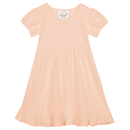 Short Sleeve Ruffle Dress for Girls Custom Monogram