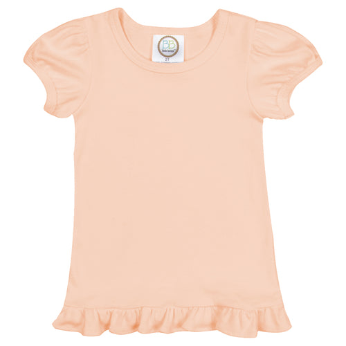 Short Sleeve Ruffle Shirt for Girls Custom Monogram