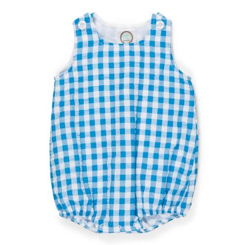 Infant Unisex Seersucker Bubble Custom Monogram