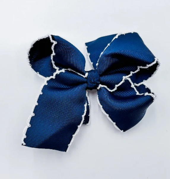 Infant & Girls Small Hair Bow Custom Monogram