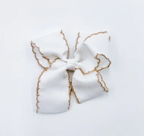 Infant & Girls Small Hair Bow Custom Monogram
