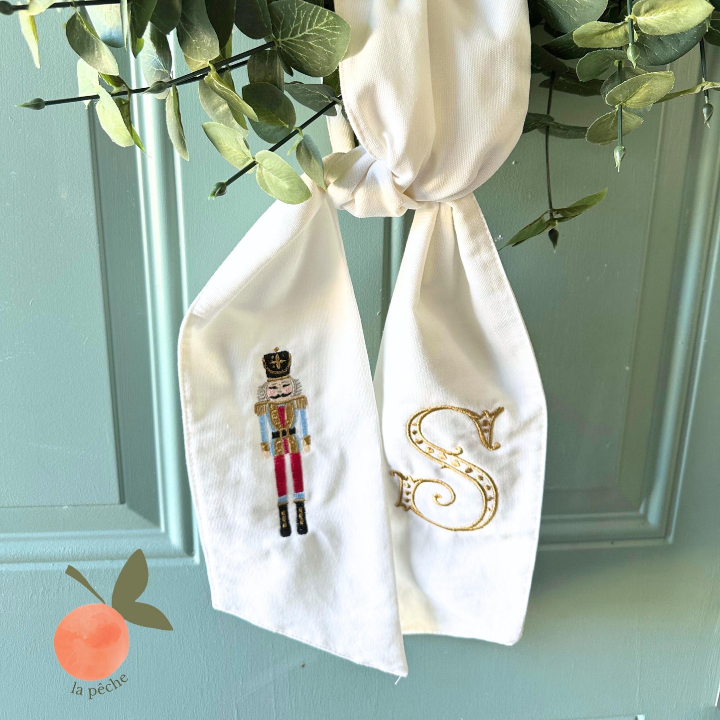 Custom Monogram Wreath Sash, Customize to Your Own Design!