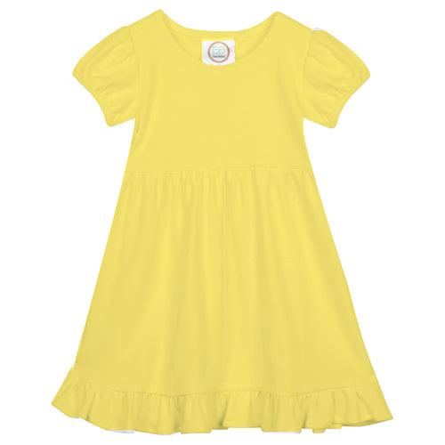 Short Sleeve Ruffle Dress for Girls Custom Monogram