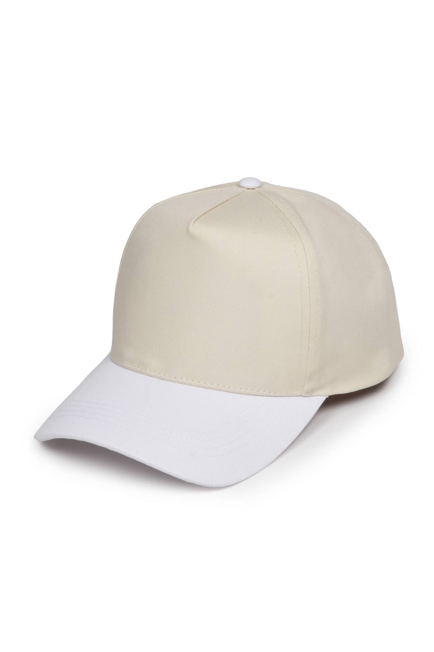 5 Panel Cotton Two-Tone Caps: Light Blue