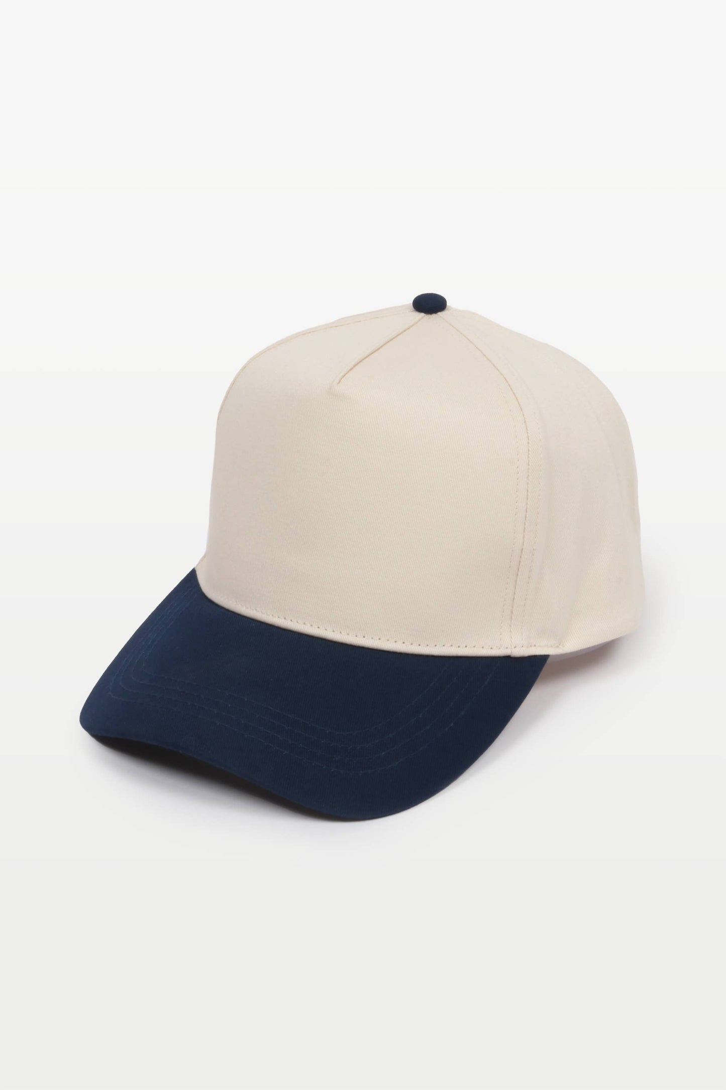 5 Panel Cotton Two-Tone Caps: Light Blue