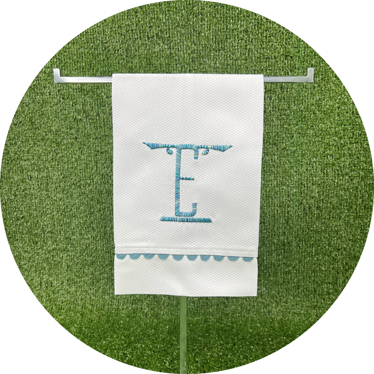 White Cotton Pique Guest Towel - With Trim: White