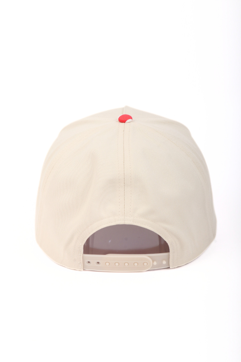 HOLIDAY Christmas STRIPES HEART BOW Printed Two Tone Cap: FWCAP7412 RED