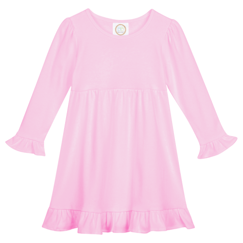 Long Sleeve Ruffle Dress for Girls Custom Monogram