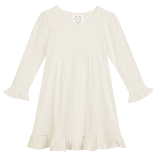 Long Sleeve Ruffle Dress for Girls Custom Monogram