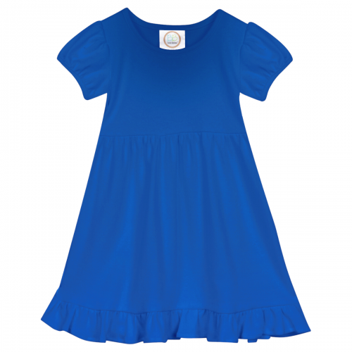 Short Sleeve Ruffle Dress for Girls Custom Monogram
