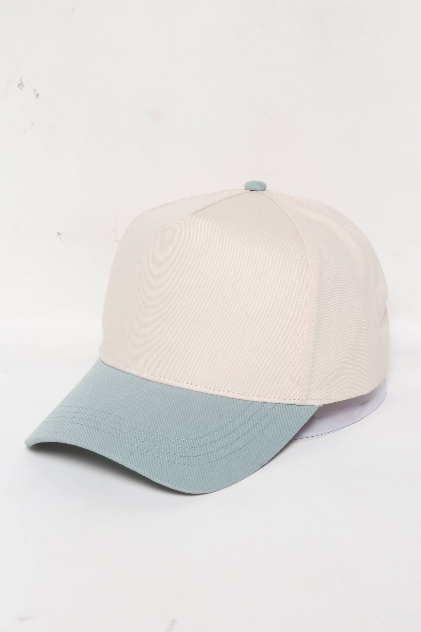 5 Panel Cotton Two-Tone Caps: Light Blue