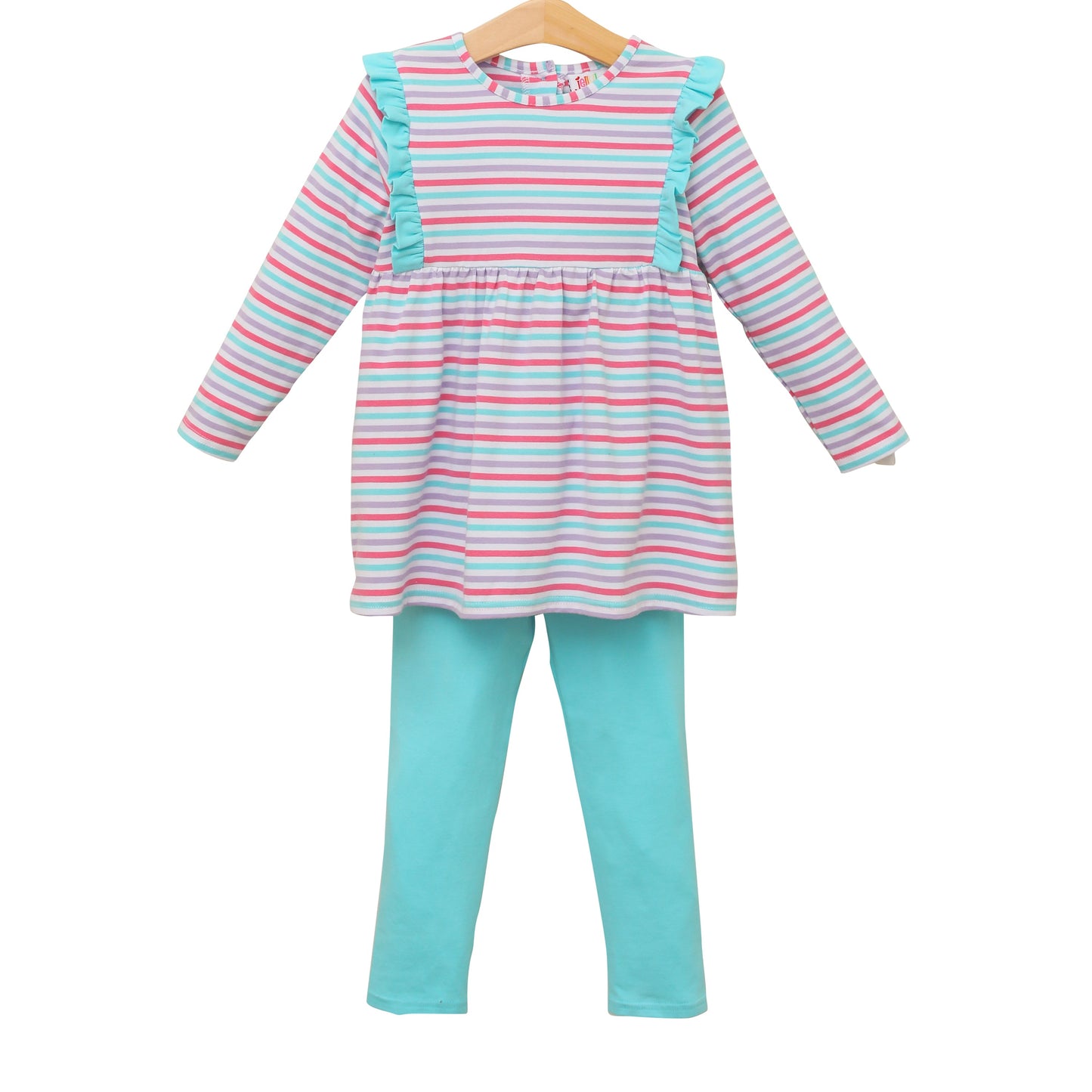 Evie Pants Set in Candy Stripe for girls by Jellybean by Smock Candy