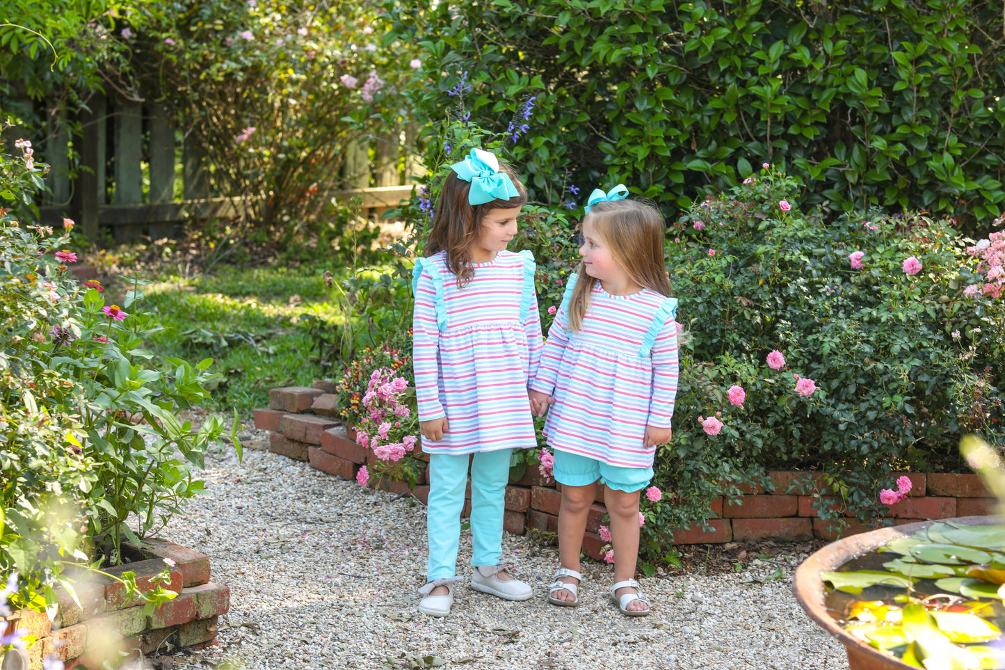 Evie Pants Set in Candy Stripe for girls by Jellybean by Smock Candy