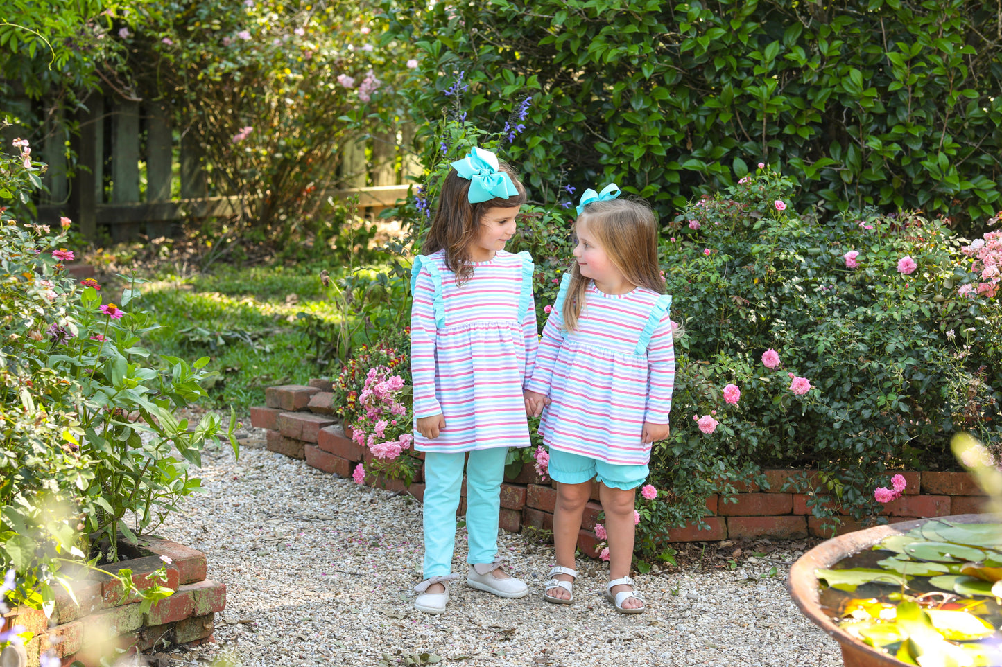 Evie Pants Set in Candy Stripe for girls by Jellybean by Smock Candy