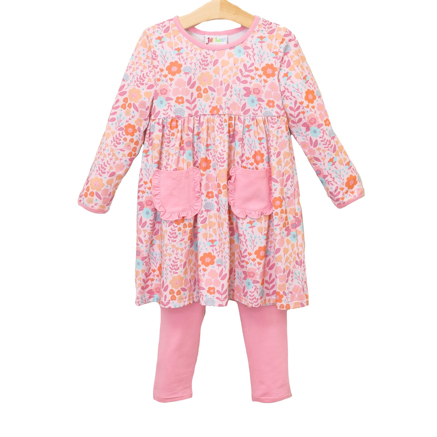 Poppy Floral Pants Set Jellybean by Smock Candy