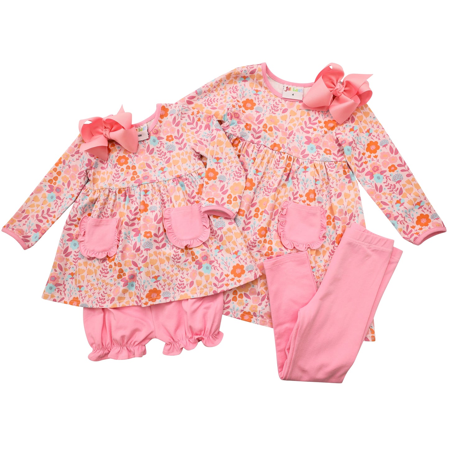 Poppy Floral Pants Set Jellybean by Smock Candy