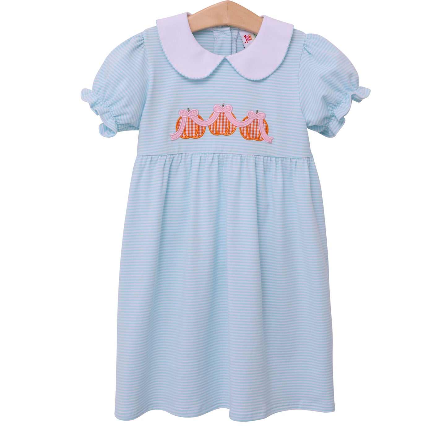 Natalie Pumpkin Trio Dress by Jellybean Smock Candy