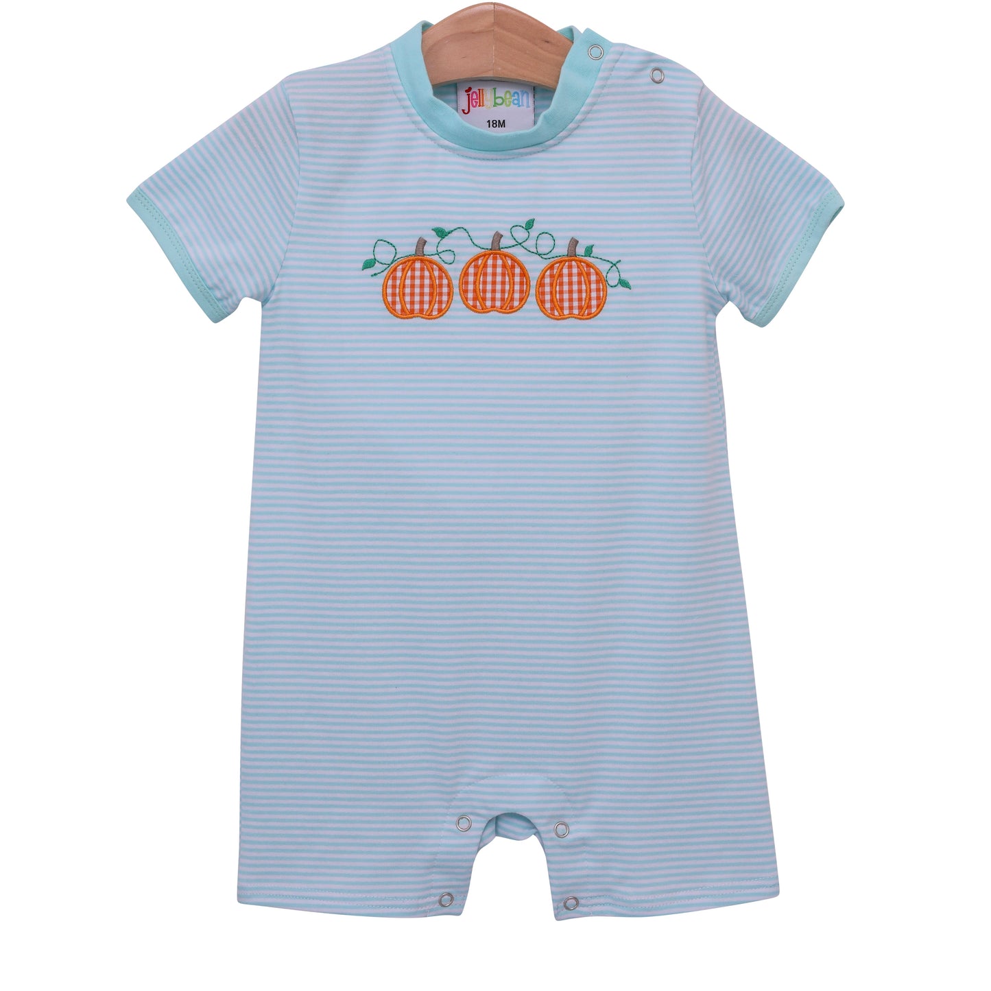 Kade Pumpkin Trio Romper by Jellybean Smock Candy