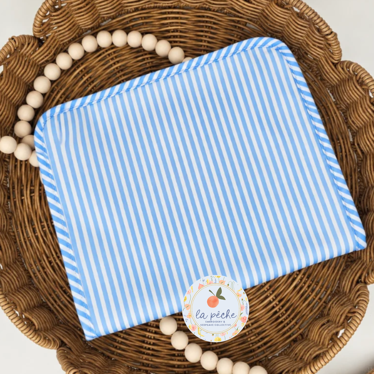 striped zipper pouch