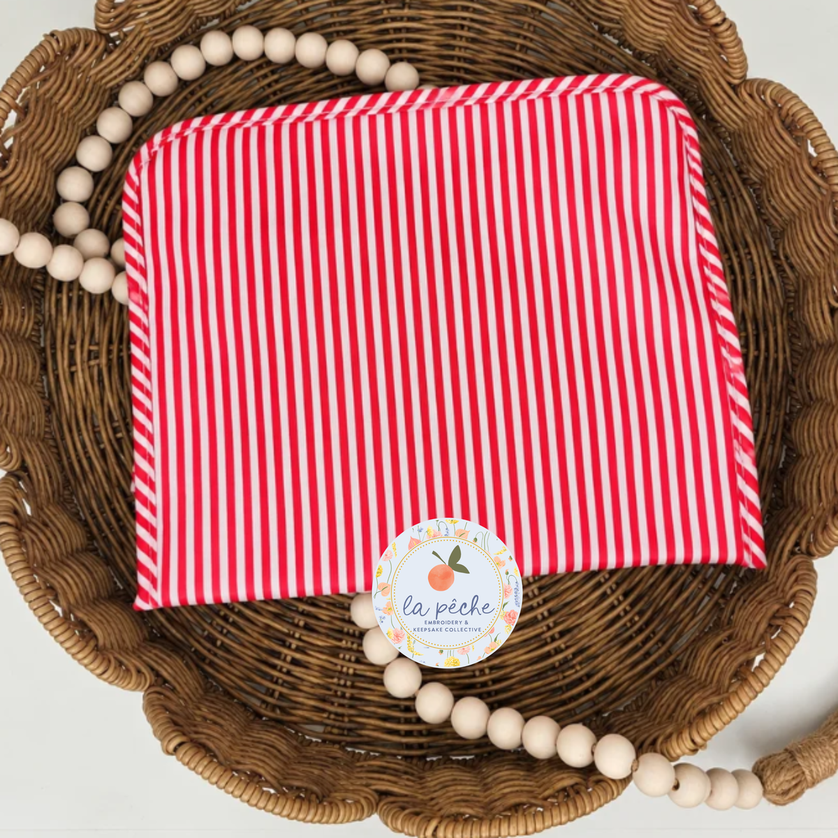 striped zipper pouch
