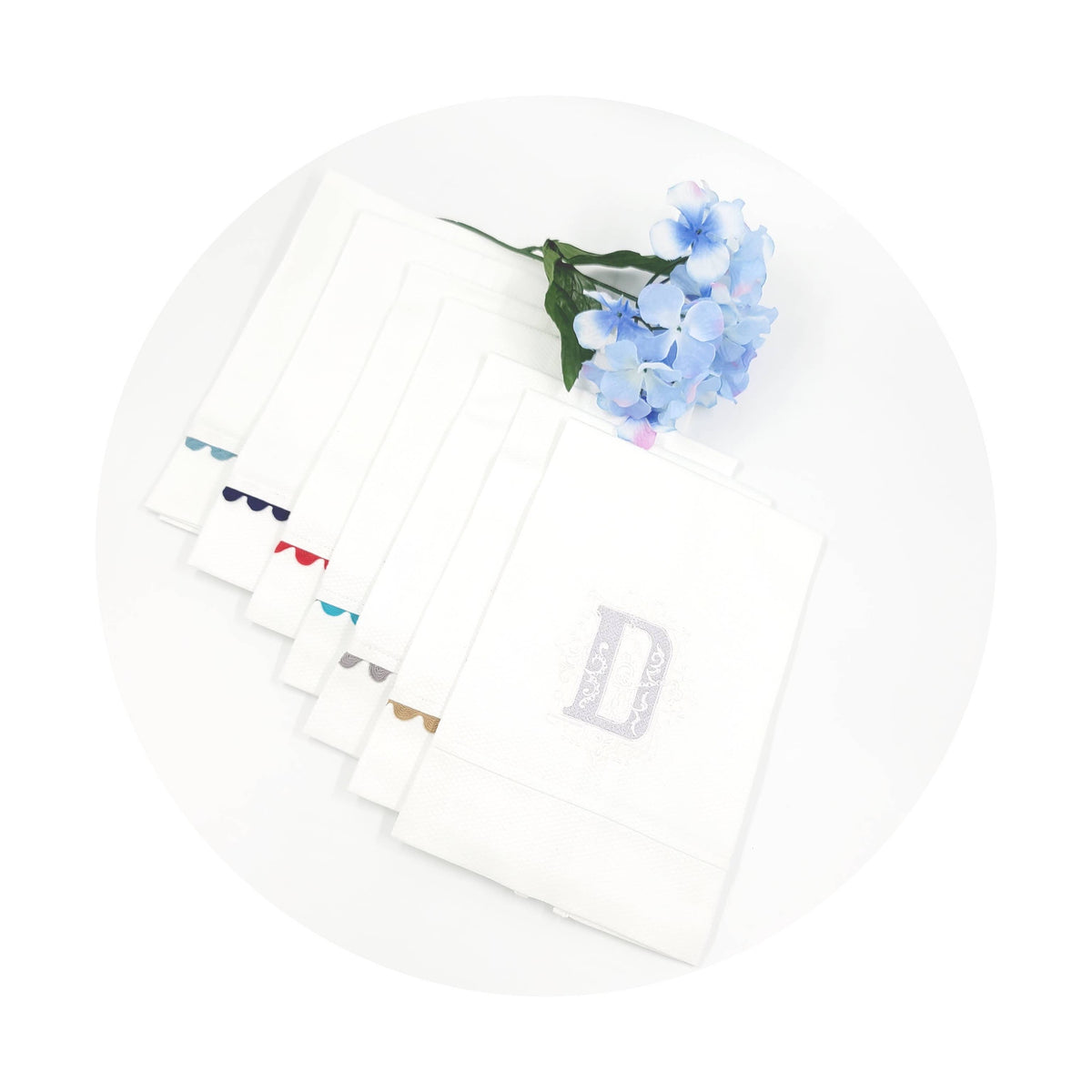 White Cotton Pique Guest Towel - With Trim: White