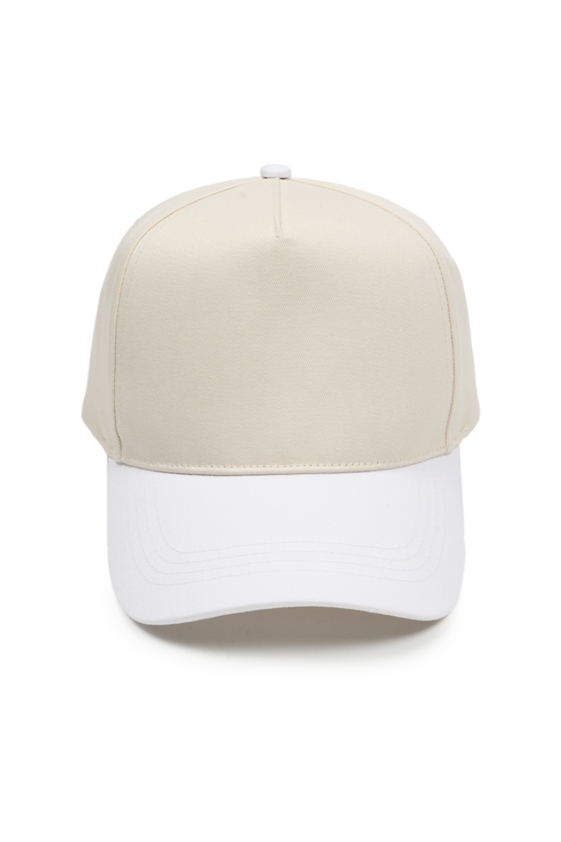 5 Panel Cotton Two-Tone Caps: Light Blue