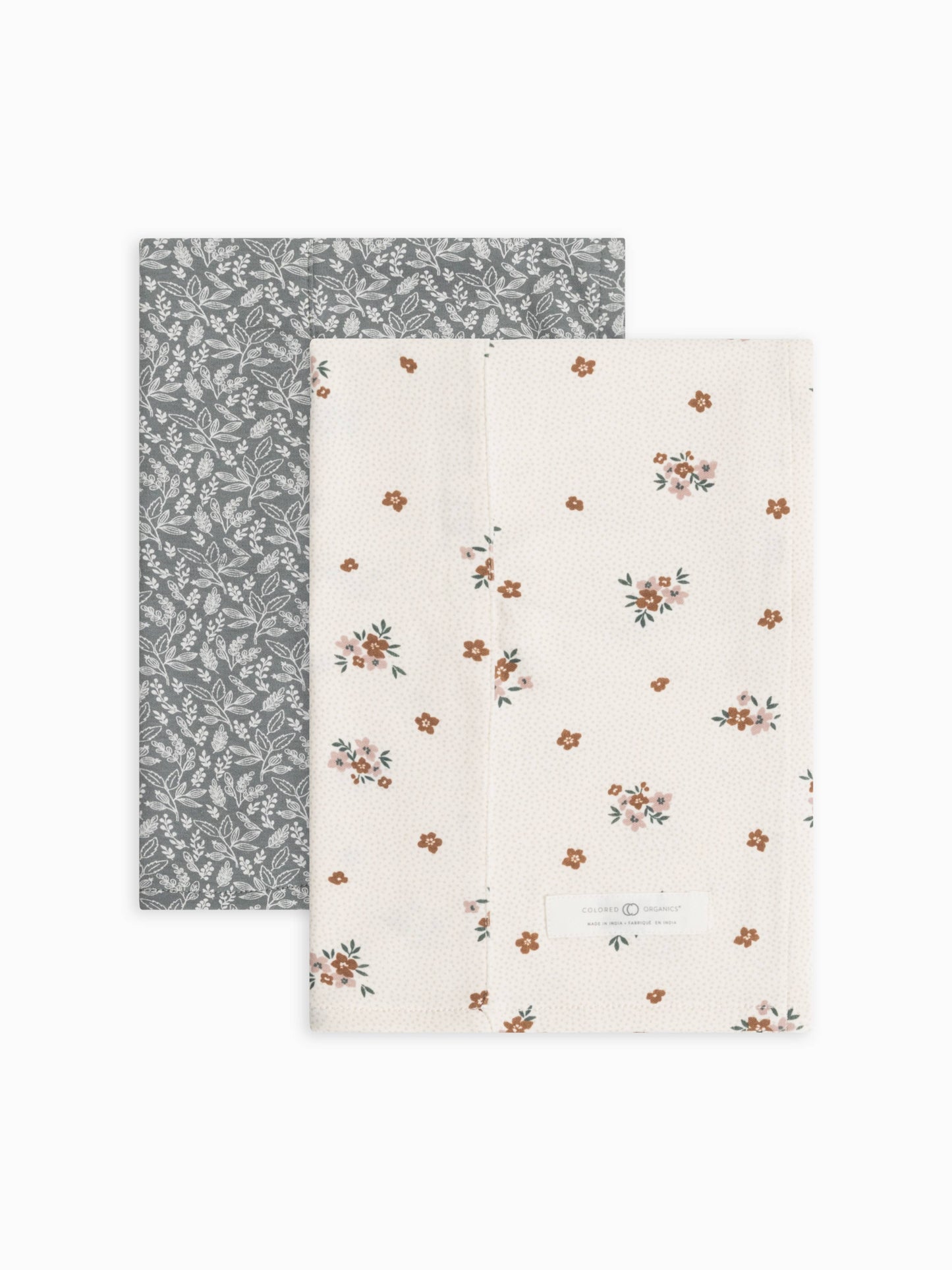 Organic Burp Cloth (2-pack) - Bonnie Floral + Fergen Floral