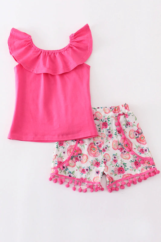 Paige Pink Floral Girls Set